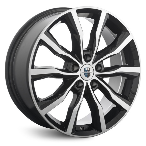 Диски КиК  Портер  7,5\R18 5*112 ET45  d66,6  алмаз чёрный  [76186]  <С>