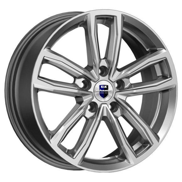 Диски КиК 6.5\R17 5*114.3 ET45 d66.1 Дарк платинум Диски КиК 6.5\R17 5*114.3 ET45 d66.1 Дарк платинум