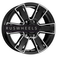 Диски КИК 7x17/6x139,7 ET38 D100,1 Севенна-оригинал (КС726) Алмаз черный