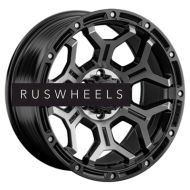 Диски LS FlowForming 9x18/6x114,3 ET25 D67,1 RC68 BKF (конус, Колпак+лого)