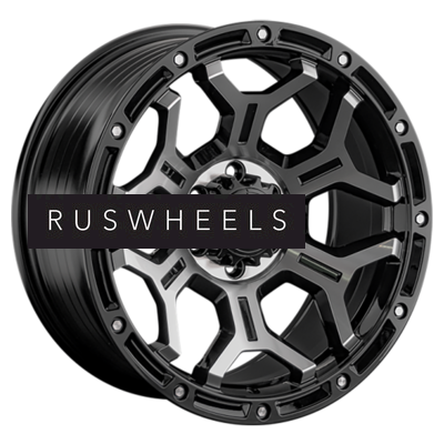 Диски LS FlowForming 9x18/6x114,3 ET25 D67,1 RC68 BKF (конус, Колпак+лого)