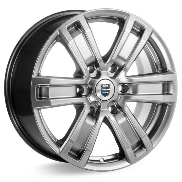 Диски КиК 7.5\R17 6*139.7 ET25 d106.1 Дарк платинум